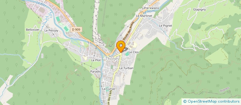 localisation de l'entreprise MADAME MARGOT TISSOT  THONES