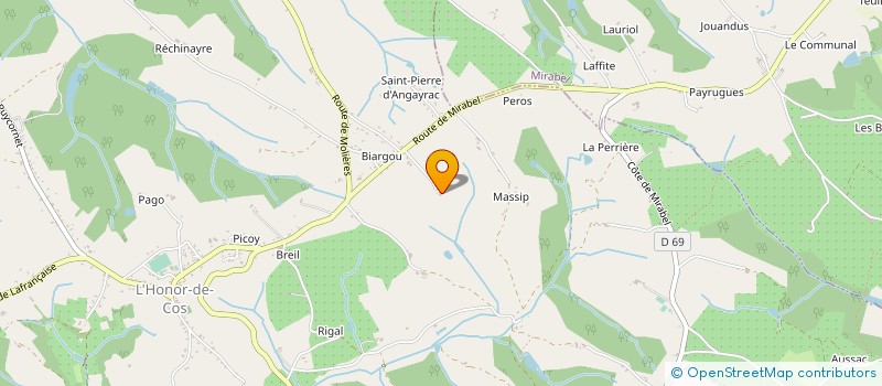 localisation de l'entreprise MADAME MARGUERITE BORDARIES  L'HONOR-DE-COS