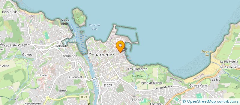 localisation de l'entreprise MADAME MARGUERITE BOURVEAU  DOUARNENEZ