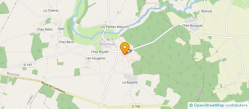 localisation de l'entreprise MADAME MARGUERITE BROU DE LAURIERE à BIOUSSAC