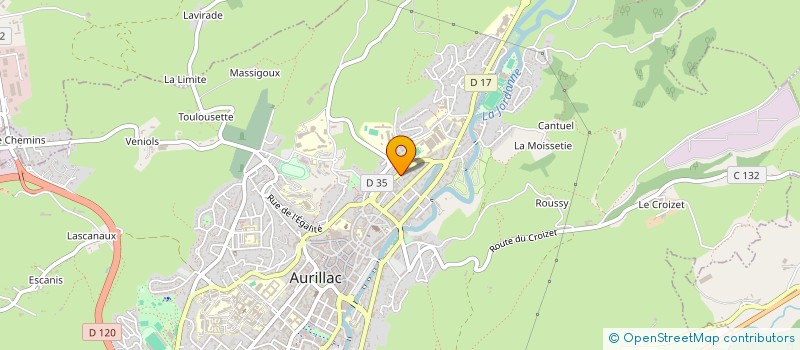 localisation de l'entreprise MADAME MARGUERITE DELBREIL à AURILLAC