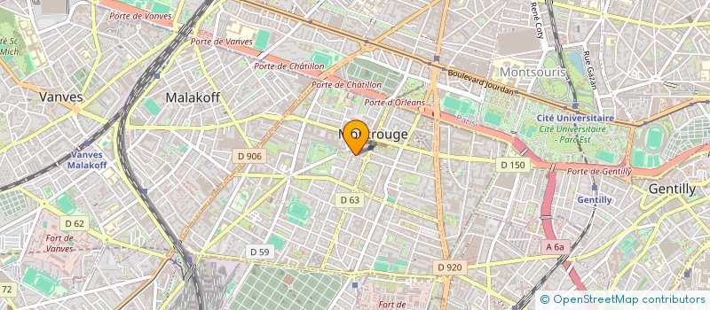 localisation de l'entreprise MADAME MARGUERITE DURET  MONTROUGE