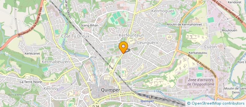 localisation de l'entreprise MADAME MARGUERITE GUEGUENIAT  QUIMPER