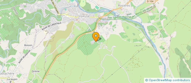 localisation de l'entreprise MADAME MARGUERITE LOMBARD  JOYEUSE