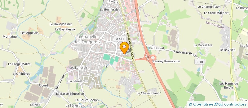 localisation de l'entreprise MADAME MARGUERITE-MARIE LE GRAND  LA CHAPELLE-DES-FOUGERETZ