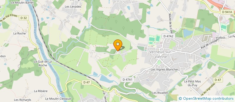 localisation de l'entreprise MADAME MARGUERITE RIBETTE  VERNEUIL-SUR-VIENNE