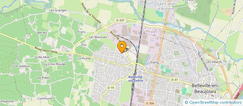 localisation de l'entreprise MADAME MARGUERITE SOSSAVI  BELLEVILLE-EN-BEAUJOLAIS