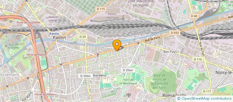 localisation de l'entreprise MADAME MARIA DE ERMELINDA DE OLIVEIRA LOPES  PANTIN