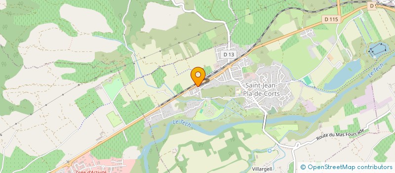 localisation de l'entreprise MADAME MARIA DE LAS HERAS DE RIBOT  SAINT-JEAN-PLA-DE-CORTS