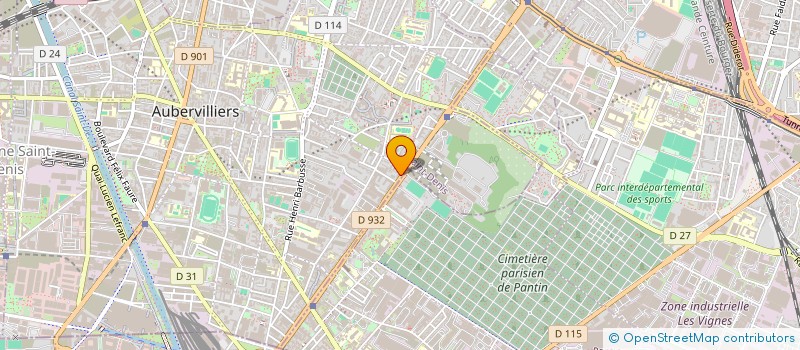 localisation de l'entreprise MADAME MARIA DEL CARMEN GONZALEZ DOMINGUEZ  AUBERVILLIERS