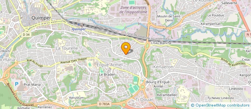 localisation de l'entreprise MADAME MARIA-DENISA CONSTANTIN à QUIMPER