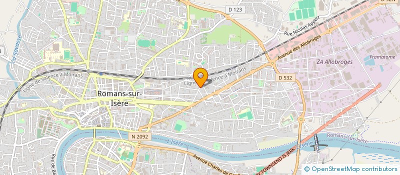 localisation de l'entreprise MADAME MARIA GRIMALDI  ROMANS-SUR-ISERE