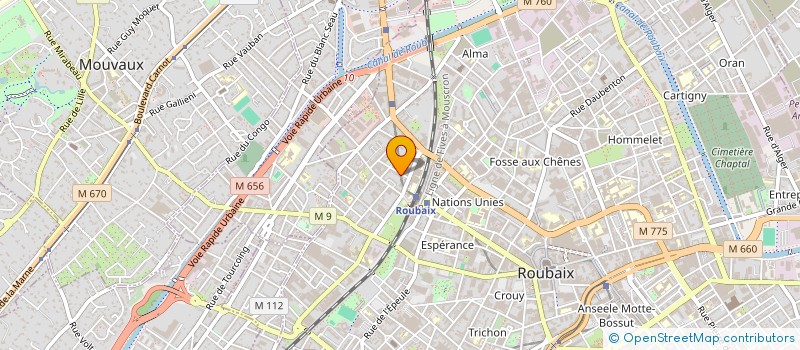 localisation de l'entreprise MADAME MARIA KHALDI  ROUBAIX