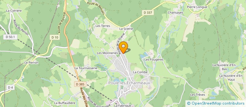 localisation de l'entreprise MADAME MARIA PINHO OLIVEIRA  POULE-LES-ECHARMEAUX