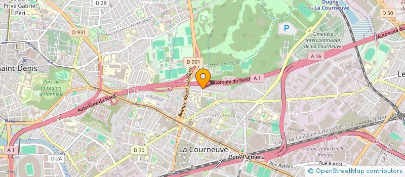 localisation de l'entreprise MADAME MARIAM JUWARA à LA COURNEUVE