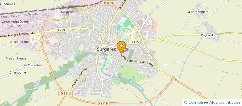 localisation de l'entreprise MADAME MARIANE ALBERTE MOREAU  SURGERES