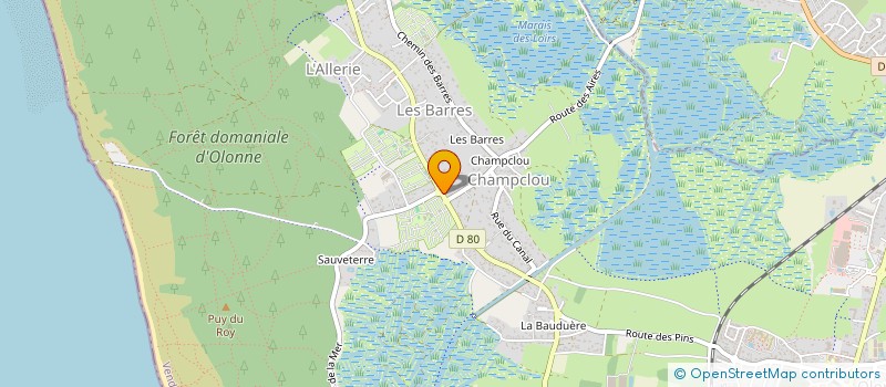 localisation de l'entreprise MADAME MARIANNE BAQUET à LES SABLES D'OLONNE