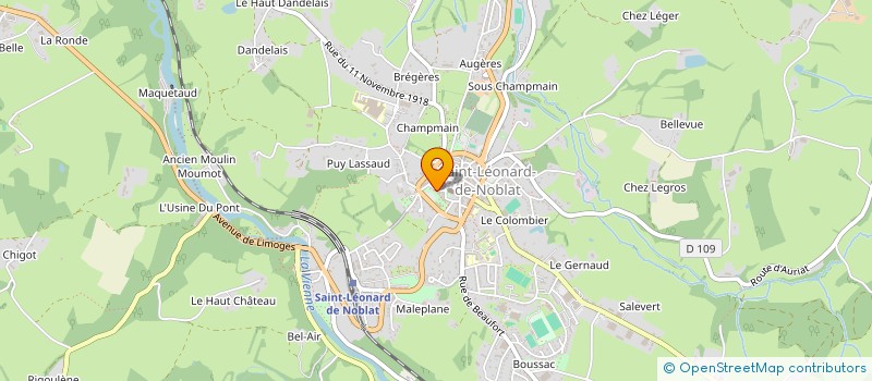 localisation de l'entreprise MADAME MARIANNE BAZILE  SAINT-LEONARD-DE-NOBLAT