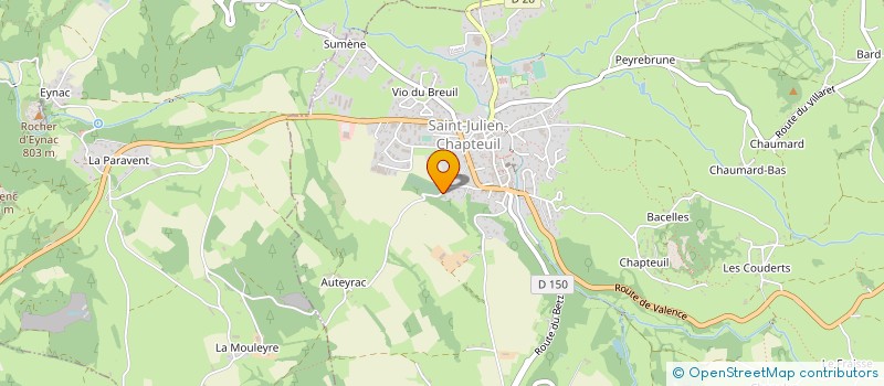 localisation de l'entreprise MADAME MARIANNE CANDAU  SAINT-JULIEN-CHAPTEUIL