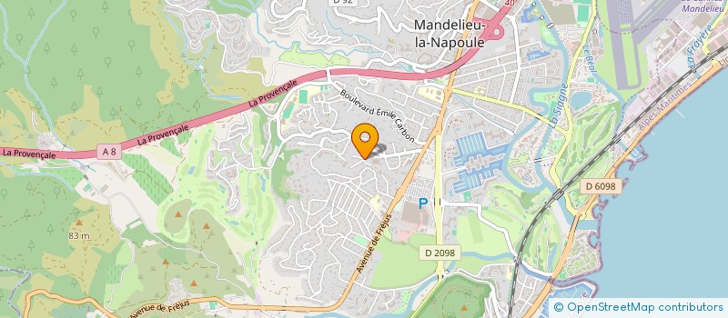 localisation de l'entreprise MADAME MARIANNE CREUSY  MANDELIEU-LA-NAPOULE