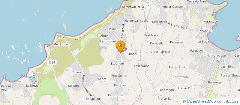 localisation de l'entreprise MADAME MARIANNE DERMINE  KERLOUAN