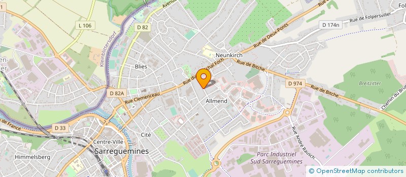 localisation de l'entreprise MADAME MARIANNE KENNEL  WLFLING-LES-SARREGUEMINES