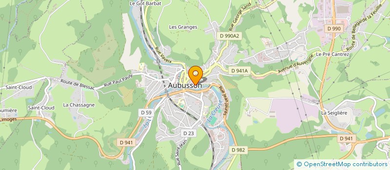 localisation de l'entreprise MADAME MARIANNE SAINTRAPT à AUBUSSON