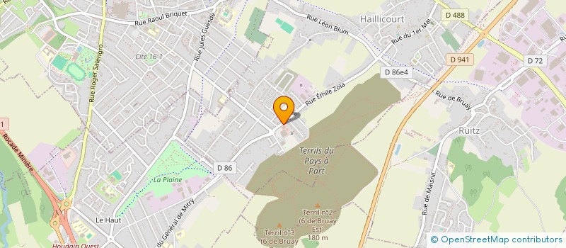 localisation de l'entreprise MADAME MARIANNE WASIKOWSKI  HAILLICOURT