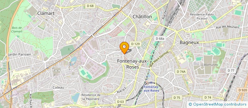 localisation de l'entreprise MADAME MARIANNICK BENETEAU à FONTENAY-AUX-ROSES