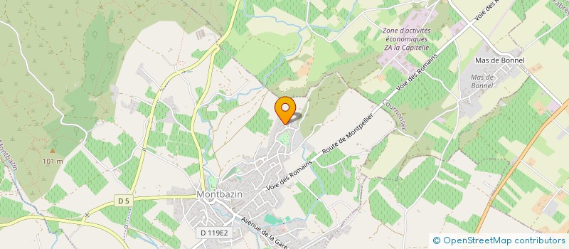 localisation de l'entreprise MADAME MARIE ADELE CHALDOREILLE  MONTBAZIN