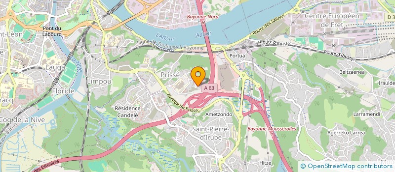 localisation de l'entreprise MADAME MARIE-AGATHE LAURENT  BAYONNE