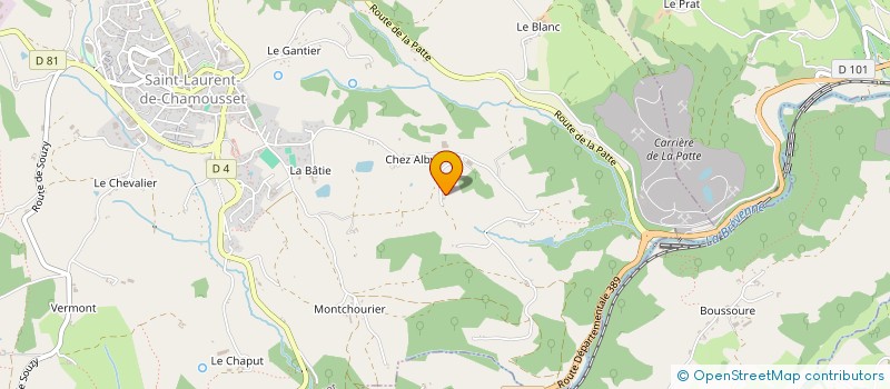 localisation de l'entreprise MADAME MARIE-ALEXANDRA TEILLON  SAINT-LAURENT-DE-CHAMOUSSET