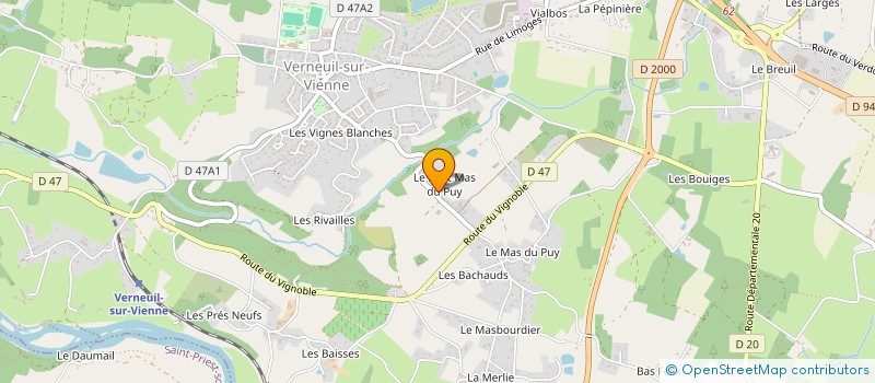 localisation de l'entreprise MADAME MARIE-ALEXANDRINE MONDARY  VERNEUIL-SUR-VIENNE