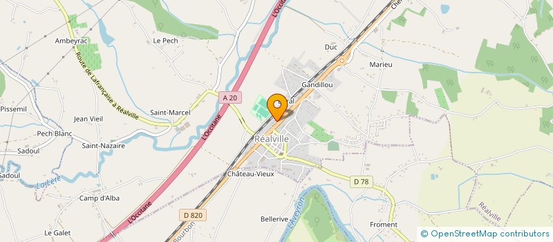 localisation de l'entreprise MADAME MARIE-AMELIE DIAZOU  REALVILLE