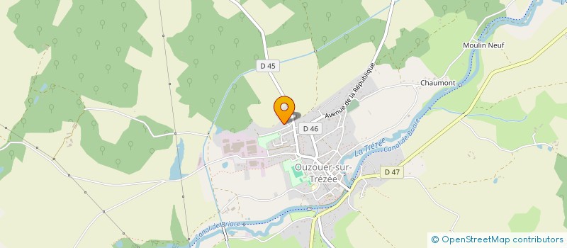 localisation de l'entreprise MADAME MARIE-ANDREE COURRIOUX à OUZOUER-SUR-TREZEE
