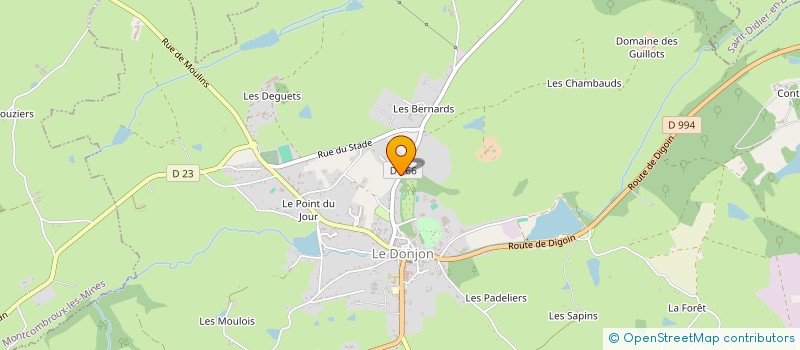 localisation de l'entreprise MADAME MARIE-ANGE CHABROUX à LE DONJON