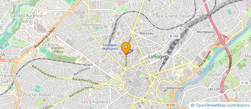 localisation de l'entreprise MADAME MARIE-ANGE KWASSY-GUEDON à LIMOGES