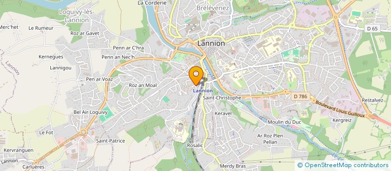 localisation de l'entreprise MADAME MARIE-ANNE LACROIX  LANNION