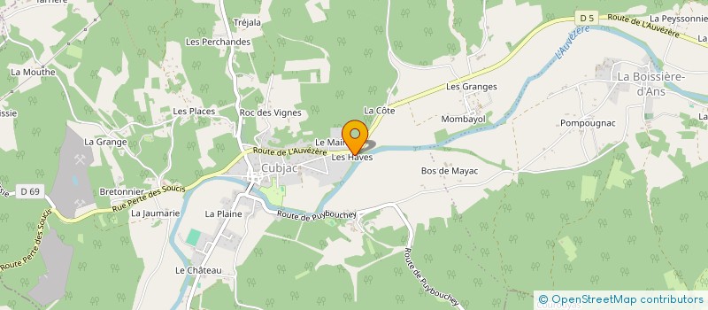 localisation de l'entreprise MADAME MARIE-ANNE PRIOUT  SAINTE EULALIE D'ANS