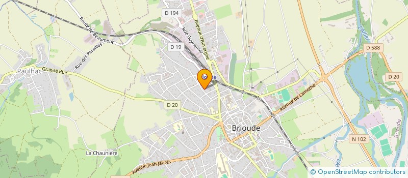 localisation de l'entreprise MADAME MARIE-ANNE SOULIGOUX  BRIOUDE