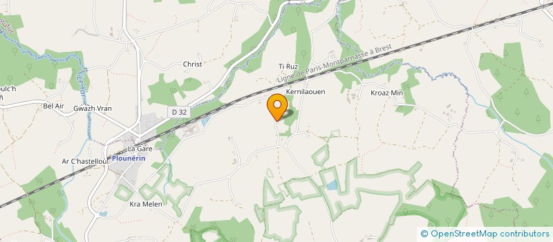 localisation de l'entreprise MADAME MARIE ANNETTE DIULEIN  PLOUNERIN