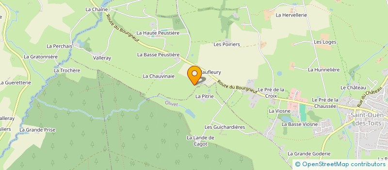 localisation de l'entreprise MADAME MARIE-ANNICK BEAUSSIER  LE BOURGNEUF LA FORET