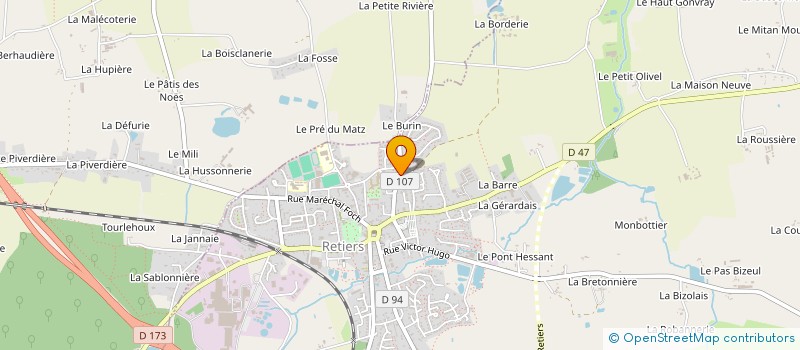 localisation de l'entreprise MADAME MARIE-ANNICK IHUEL  RETIERS