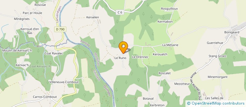 localisation de l'entreprise MADAME MARIE-ANNICK LE COZE  MESLAN