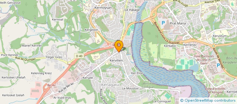 localisation de l'entreprise MADAME MARIE ANNICK LE HENAFF à QUIMPER