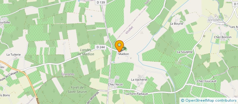 localisation de l'entreprise MADAME MARIE-ANNICK MENANTEAU à VIROLLET