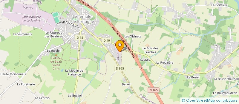 localisation de l'entreprise MADAME MARIE-ANNICK PAGEAU  LE TEMPLE-DE-BRETAGNE