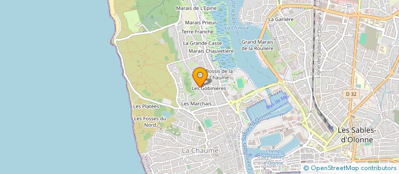 localisation de l'entreprise MADAME MARIE-ANNICK ROUX à LES SABLES D'OLONNE