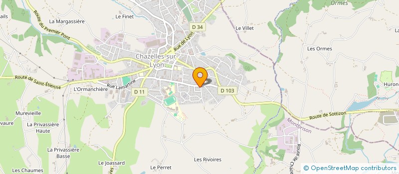 localisation de l'entreprise MADAME MARIE ATITCHO  CHAZELLES-SUR-LYON