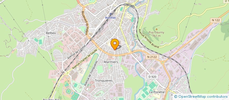 localisation de l'entreprise MADAME MARIE AUGUY à AURILLAC